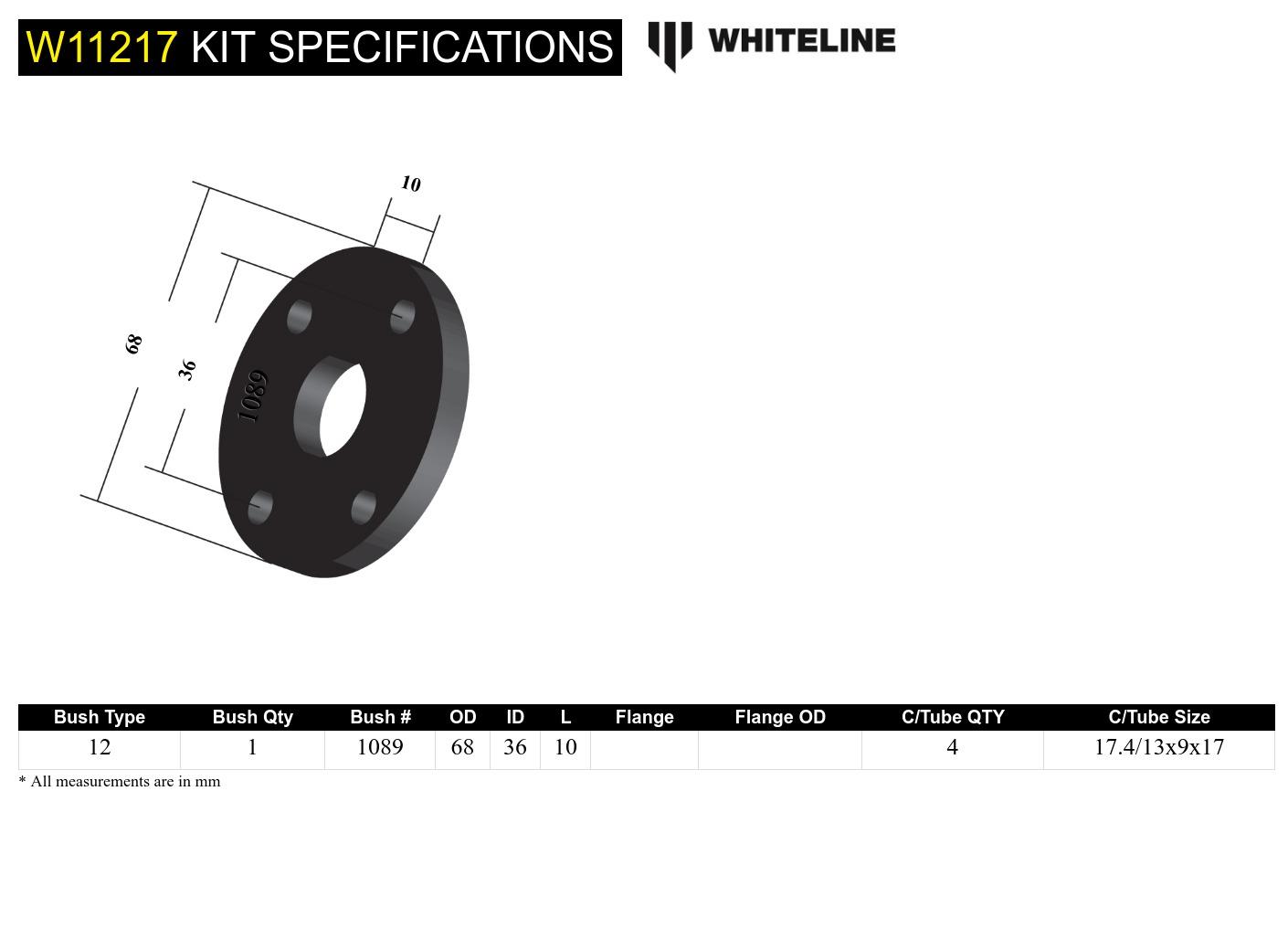 Kit Specifications Image