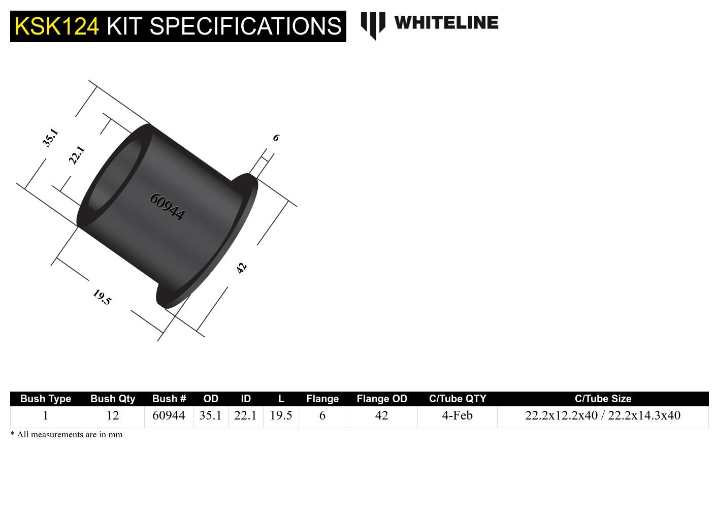 Rear Control Arm Lower Front and Rear - Arm Service Kit to Suit ...