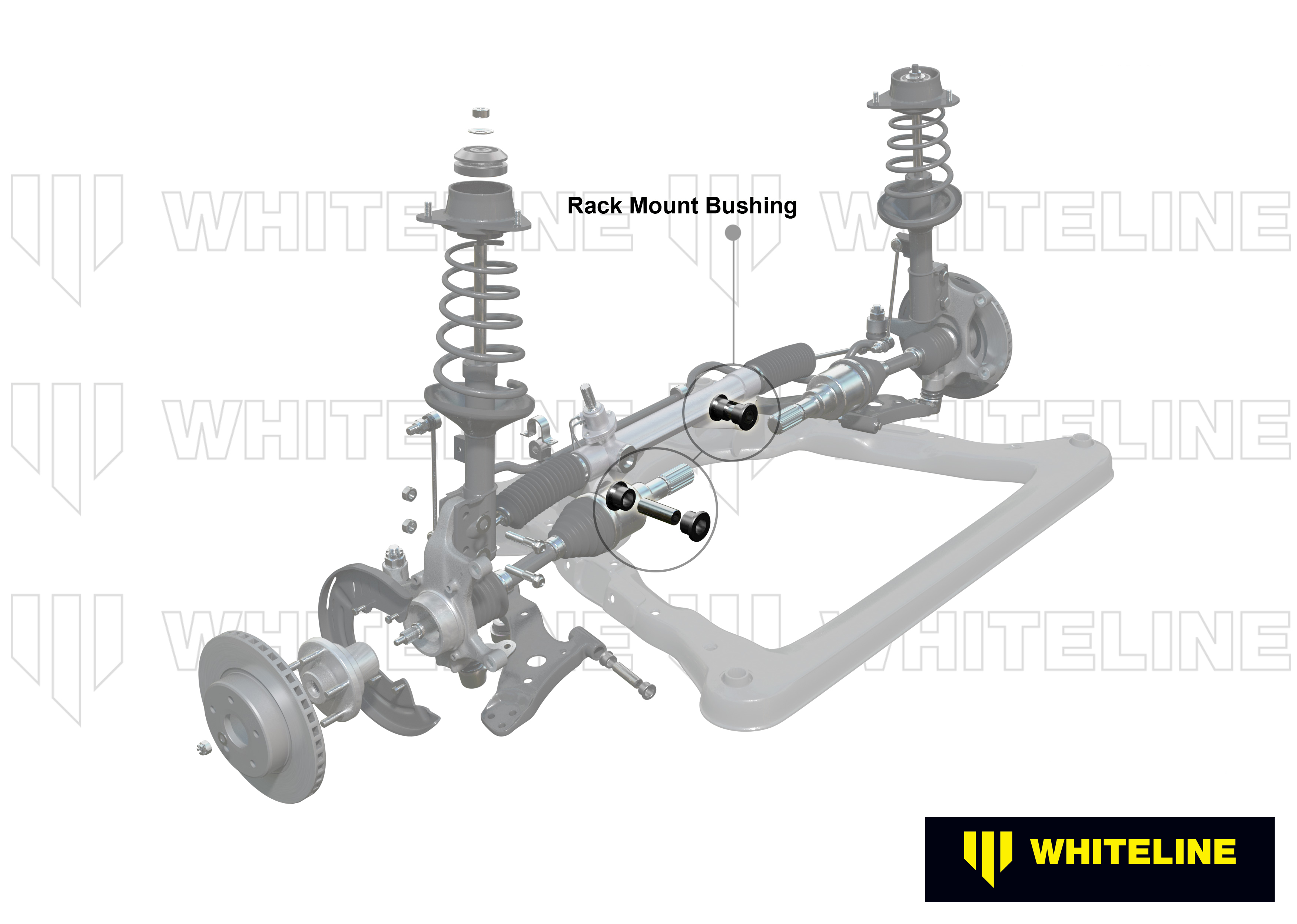Front Steering Rack and Pinion Mount Bushing Kit to Suit Subaru Forester Impreza Liberty Outback and