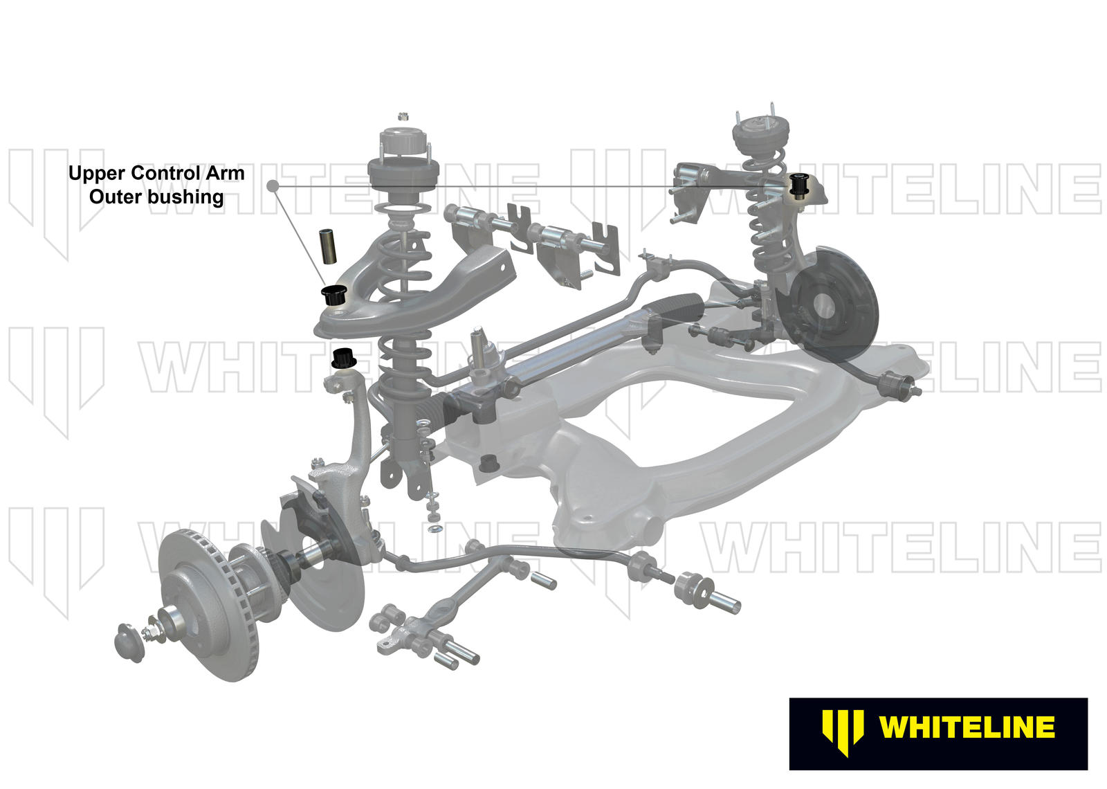 Front Upper Control Arm - Outer Bushing Camber Kit Double Offset to Suit Nissan Skyline R33, R34 Rwd/Awd