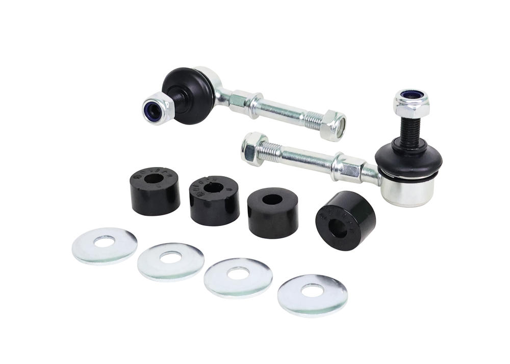 Front Upgraded sway bar links for tighter handling and long lasting durability