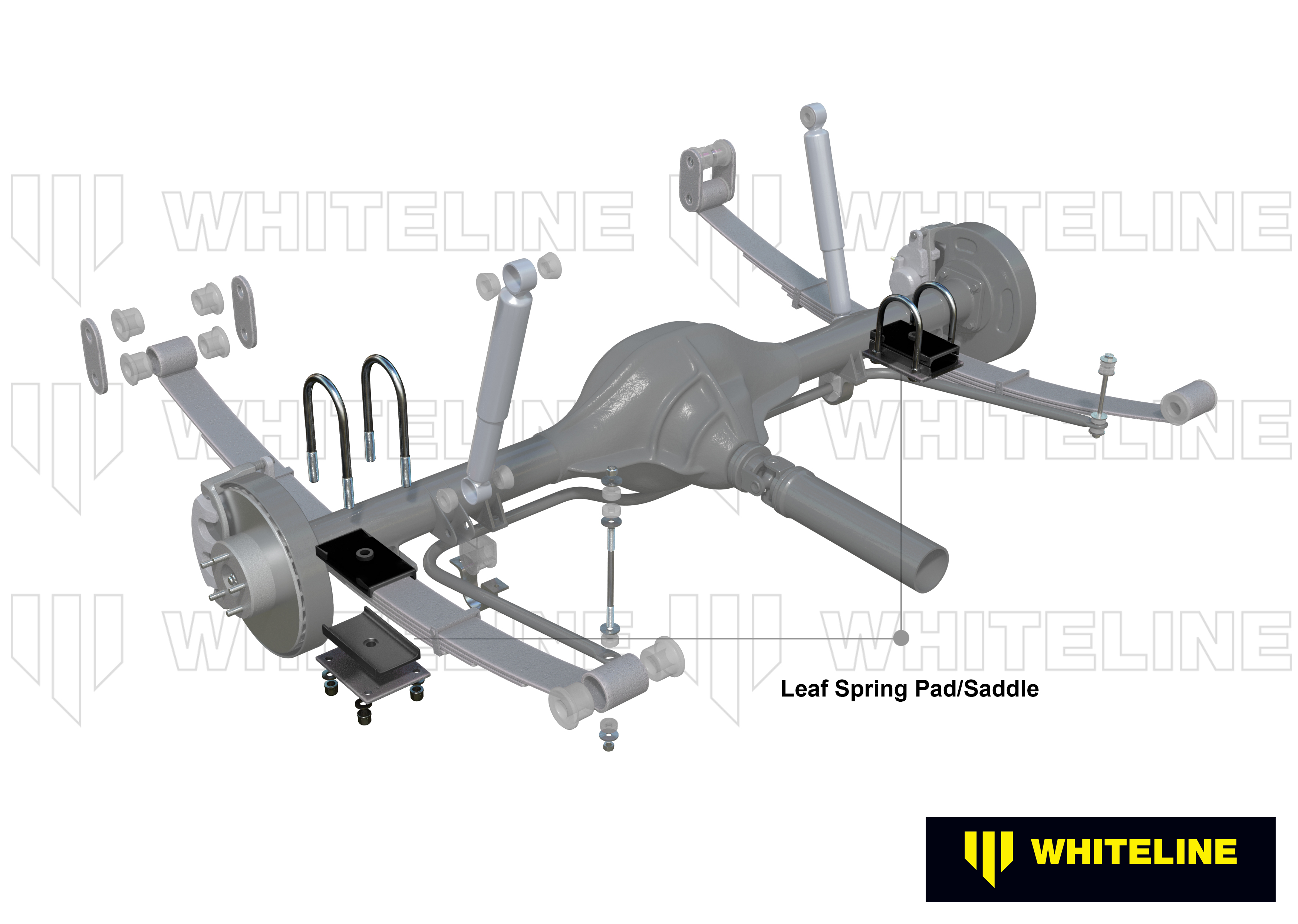 Rear Leaf Spring - To Saddle Insulator Bushing Kit to Suit Holden HK-WB