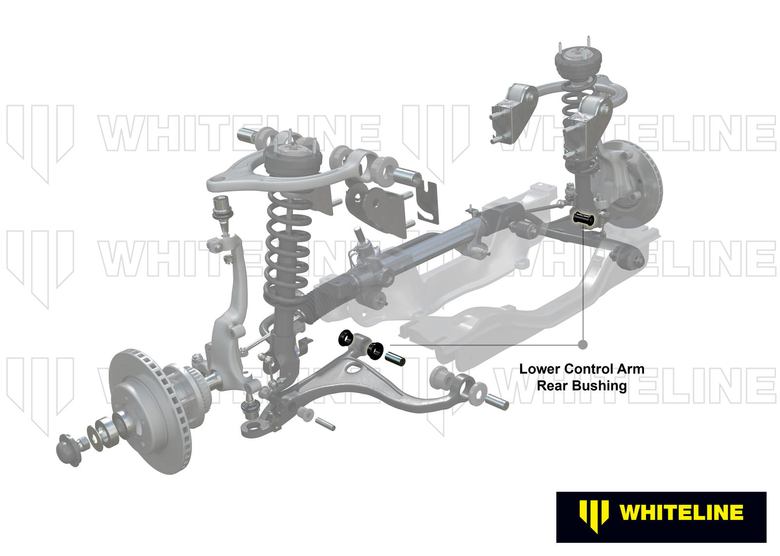 Front Control Arm Lower - Inner Rear Bushing Kit to Suit Land Rover ...