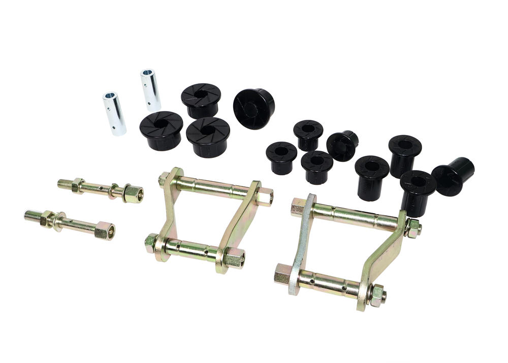 Rear Leaf Spring - Bushing and Greaseable Shackle/Pin Kit to Suit Ford Ranger PX, PY and Mazda BT-50 UP, UR 4wd