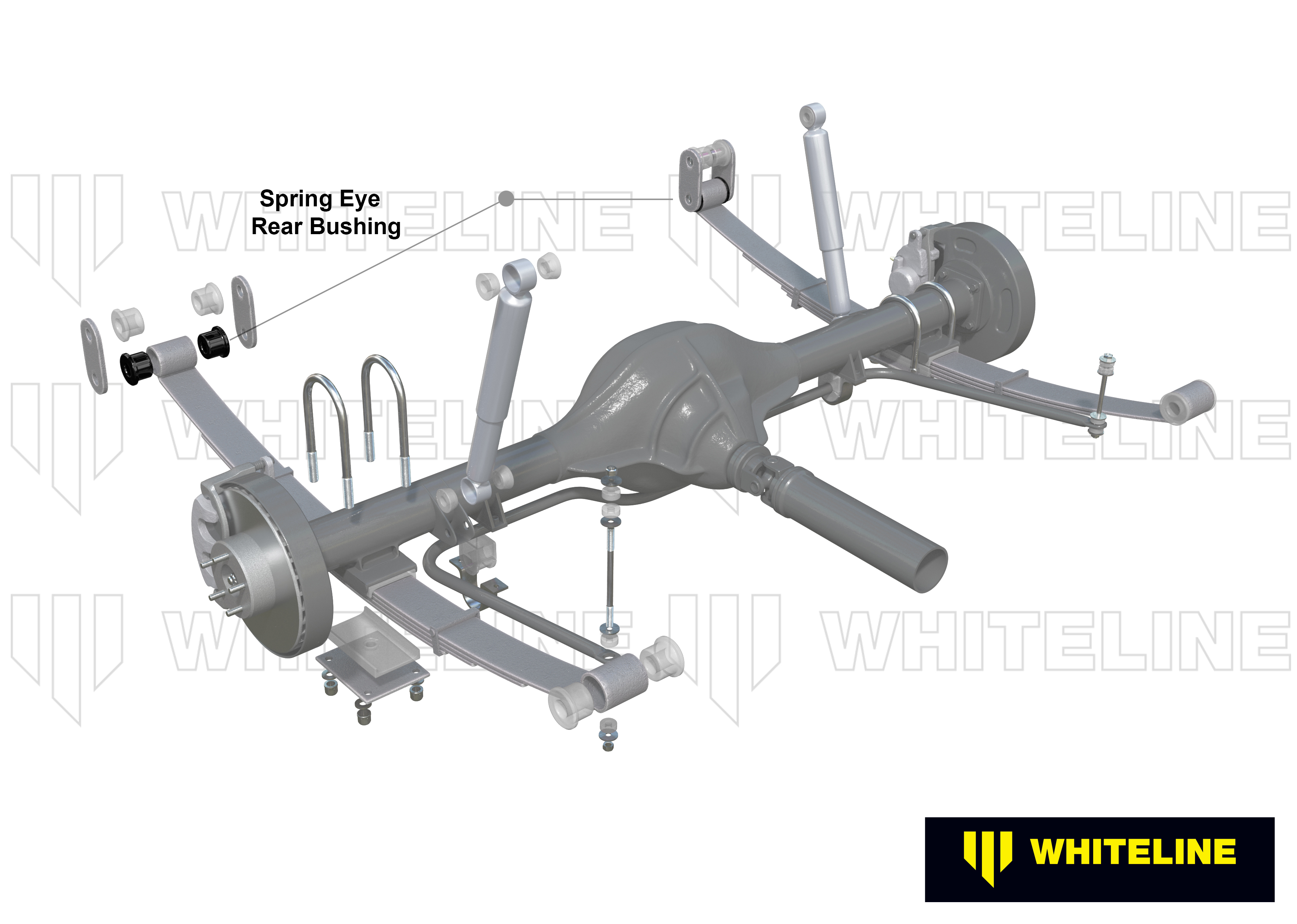 Rear Leaf Spring - Bushing Kit to Suit Nissan Navara D40 and D23 2wd/4wd