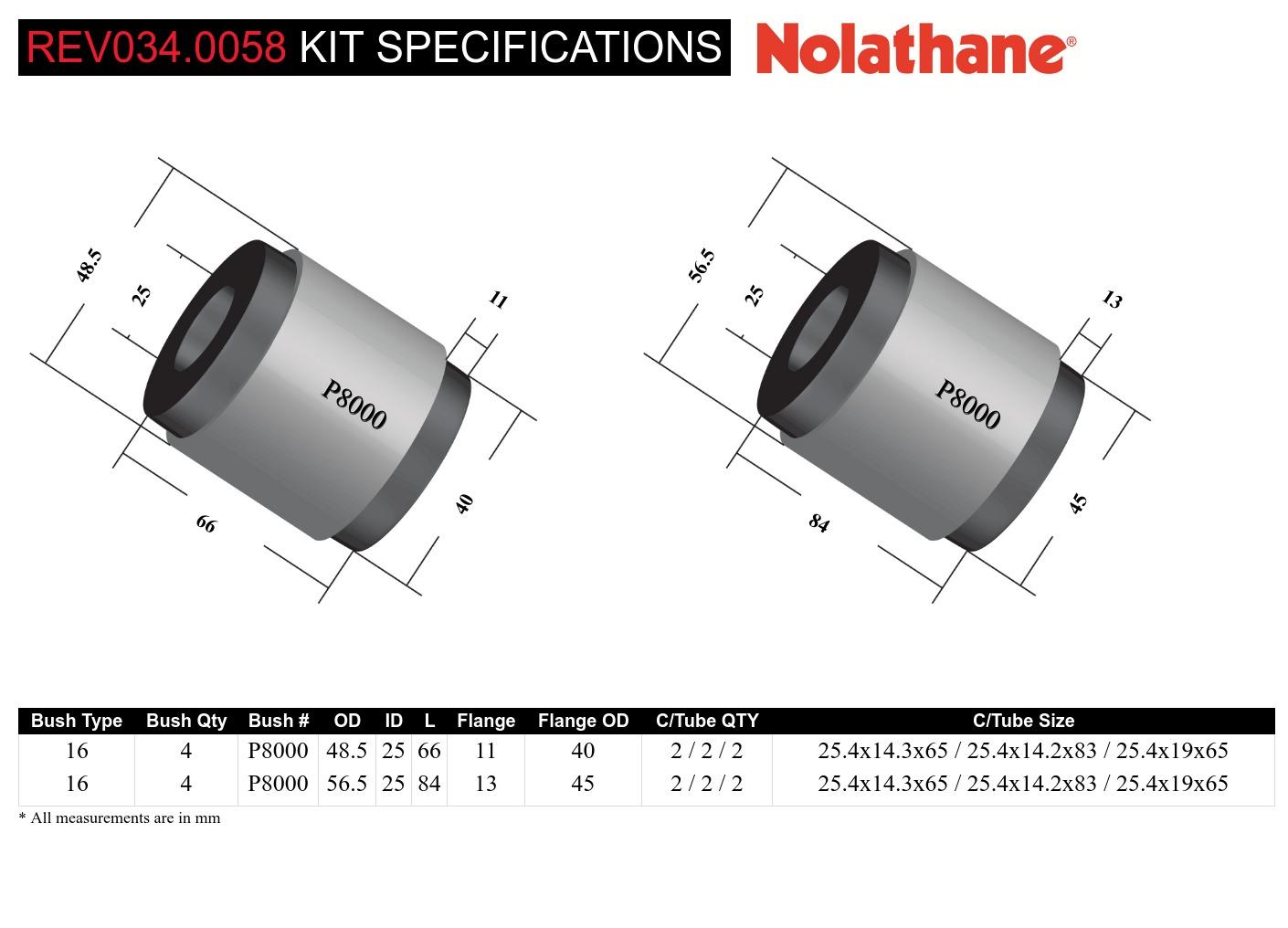 Front Lower Control Arm - Bushing Kit to Suit Toyota HiLux, Prado, 4Runner and Foton Tunland