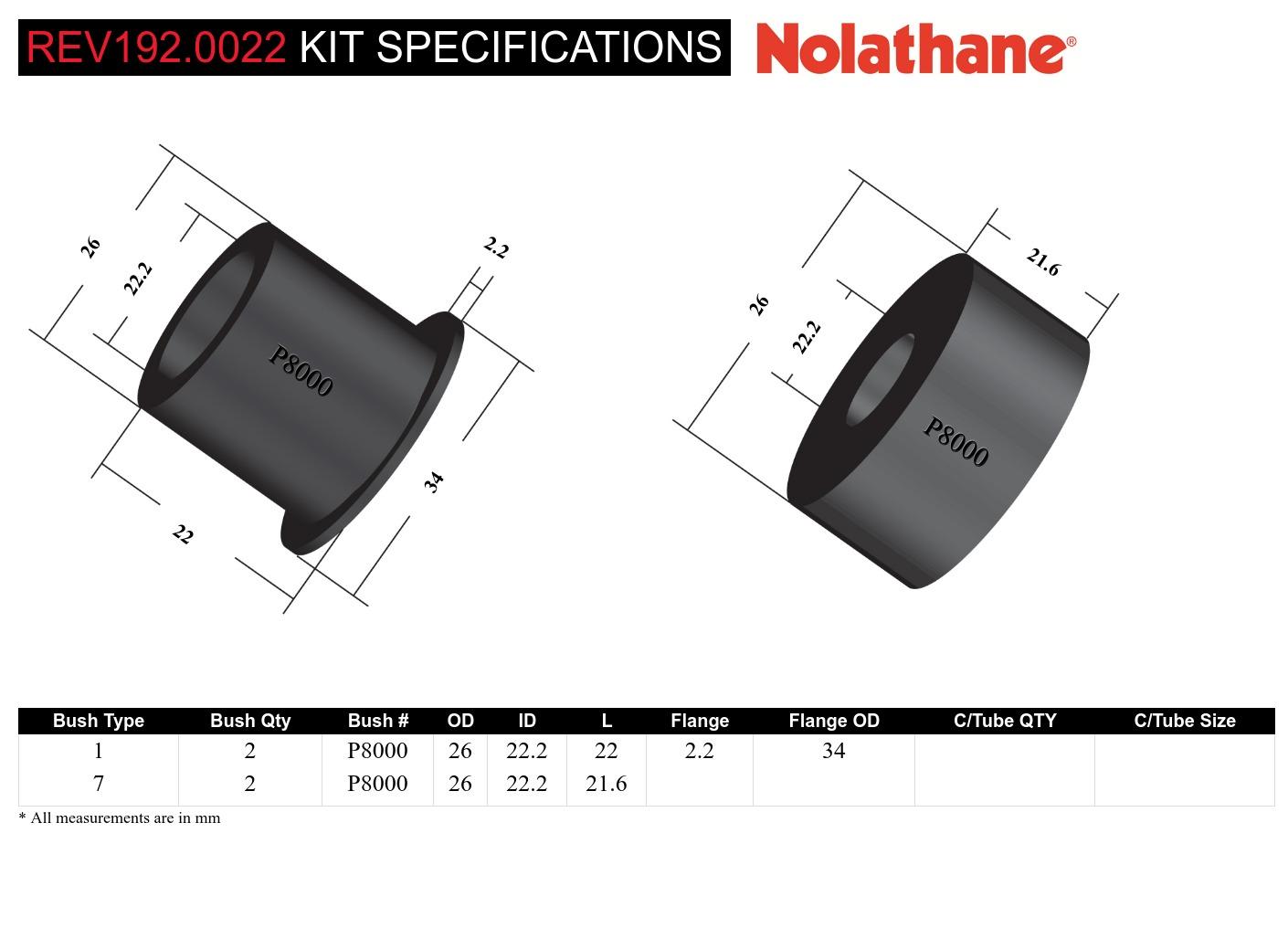 Front Steering Idler Arm - Bushing Kit to Suit Mitsubishi Pajero and Triton