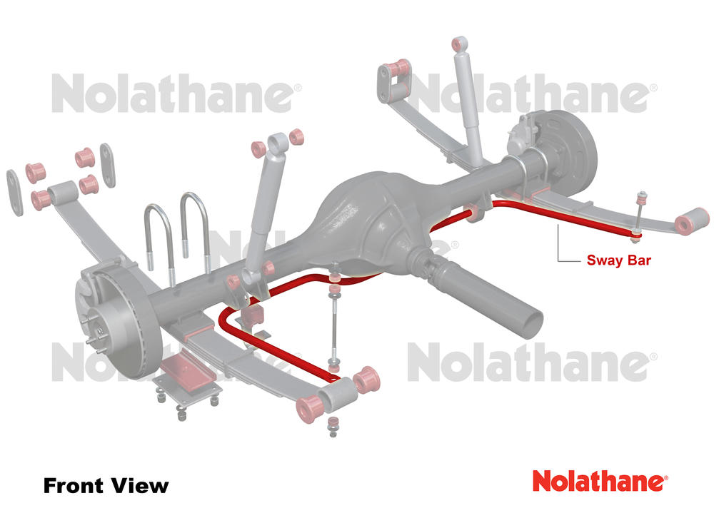 Rear Anti Roll Bar - 20mm Non Adjustable to Suit Mitsubishi Triton MQ, MR 4wd
