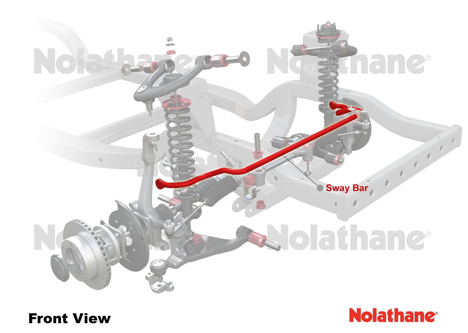 Front Anti Roll Bar - 33mm Non Adjustable to Suit Toyota Land Cruiser 200 Series