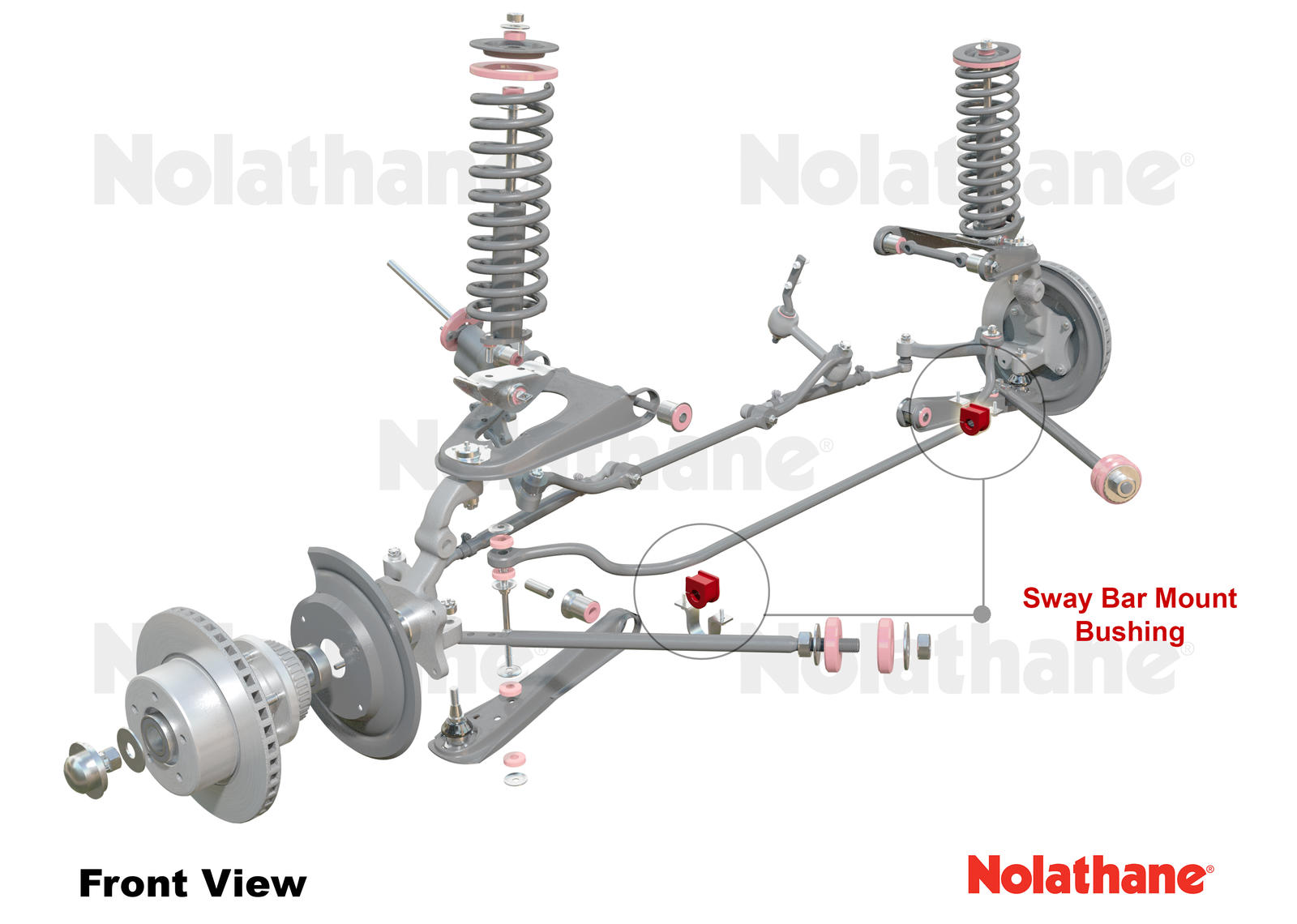 Front Anti Roll Bar Mount - Bushing Kit 20mm to Suit Nissan Navara D21 and Pathfinder WD21