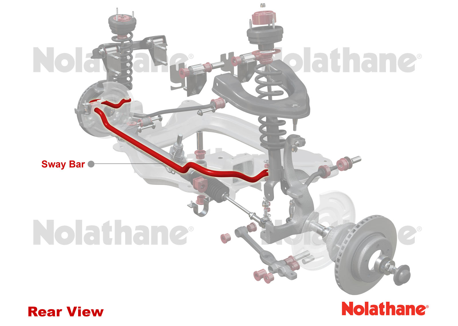 Front Anti Roll Bar - 30mm Non Adjustable to Suit Ford Ranger PJ, PK and Mazda BT-50 UN 2wd