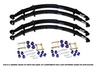 Go to Formula 4x4 Leaf Spring Kit to suit Toyota LandCruiser - approx. 50mm Lift at 50-100kg Front & 400-500kg load (Troop Carrier) & 500kg+ (Cab Chassis) Rear