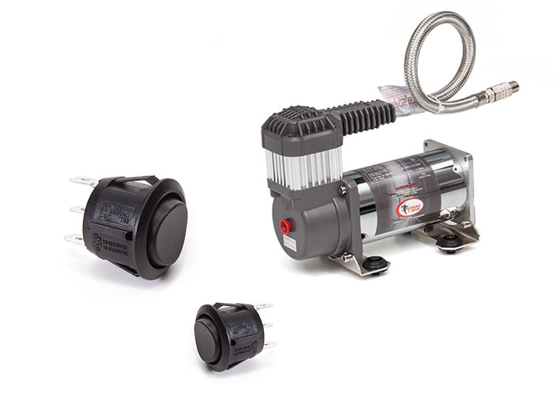 Dual Rocker Air Control Kit with Heavy Duty Compressor