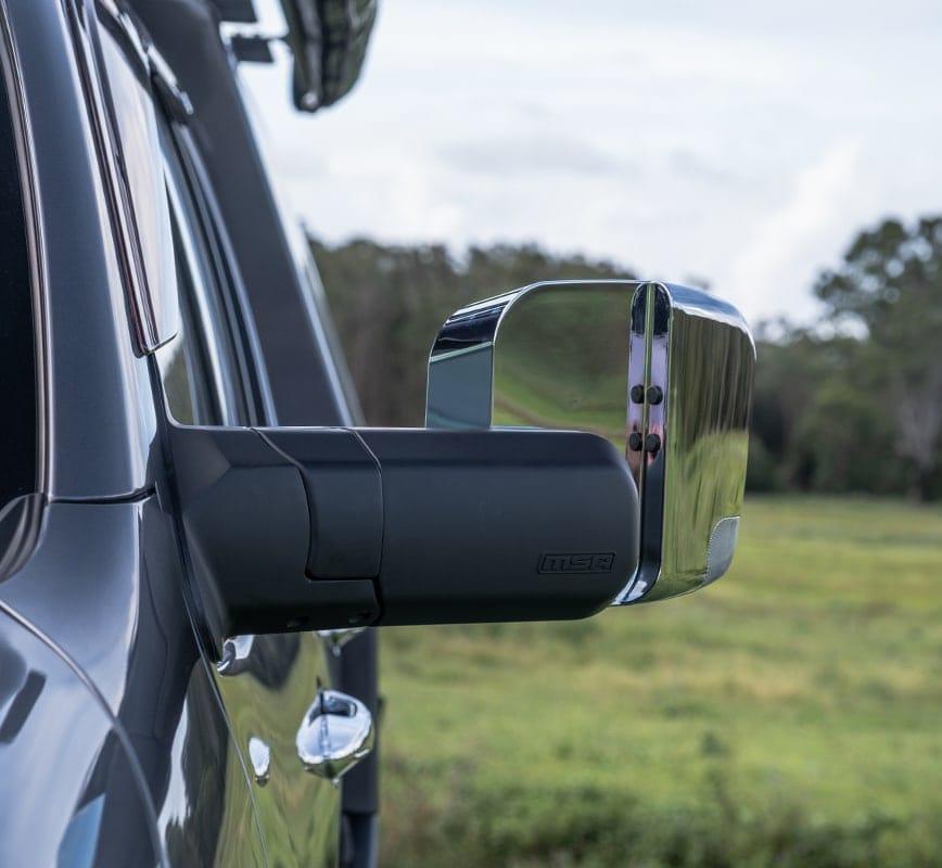 MSA Chrome Towing Mirror to suit Isuzu D-MAX & Holden Colorado - non power fold, manual