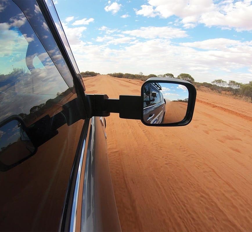 MSA Black Towing Mirror to suit Mitsubishi Triton MQ, MR - non power fold, Electric
