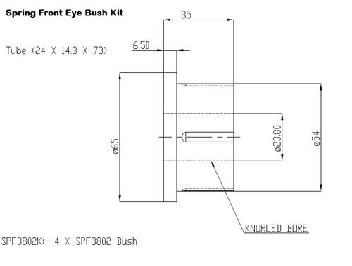 Go to Greasable Pin and Bush Kit - Front Eye to suit Mazda BT-50, Ford Ranger & VW Amarok