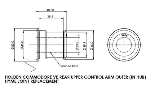 Go to Rear Upper Outer Control Arm Bush Kit to suit Holden Commodore VE & VF (Hyme Joint Replacement)