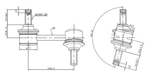 Go to Front Left Sway Bar Link to suit Honda Accord CL, CM