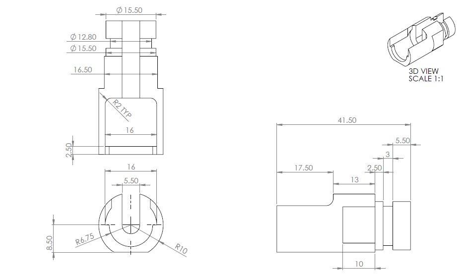 Rear Brake Line Spacer Kit to suit Mitsubishi Triton MQ, MR