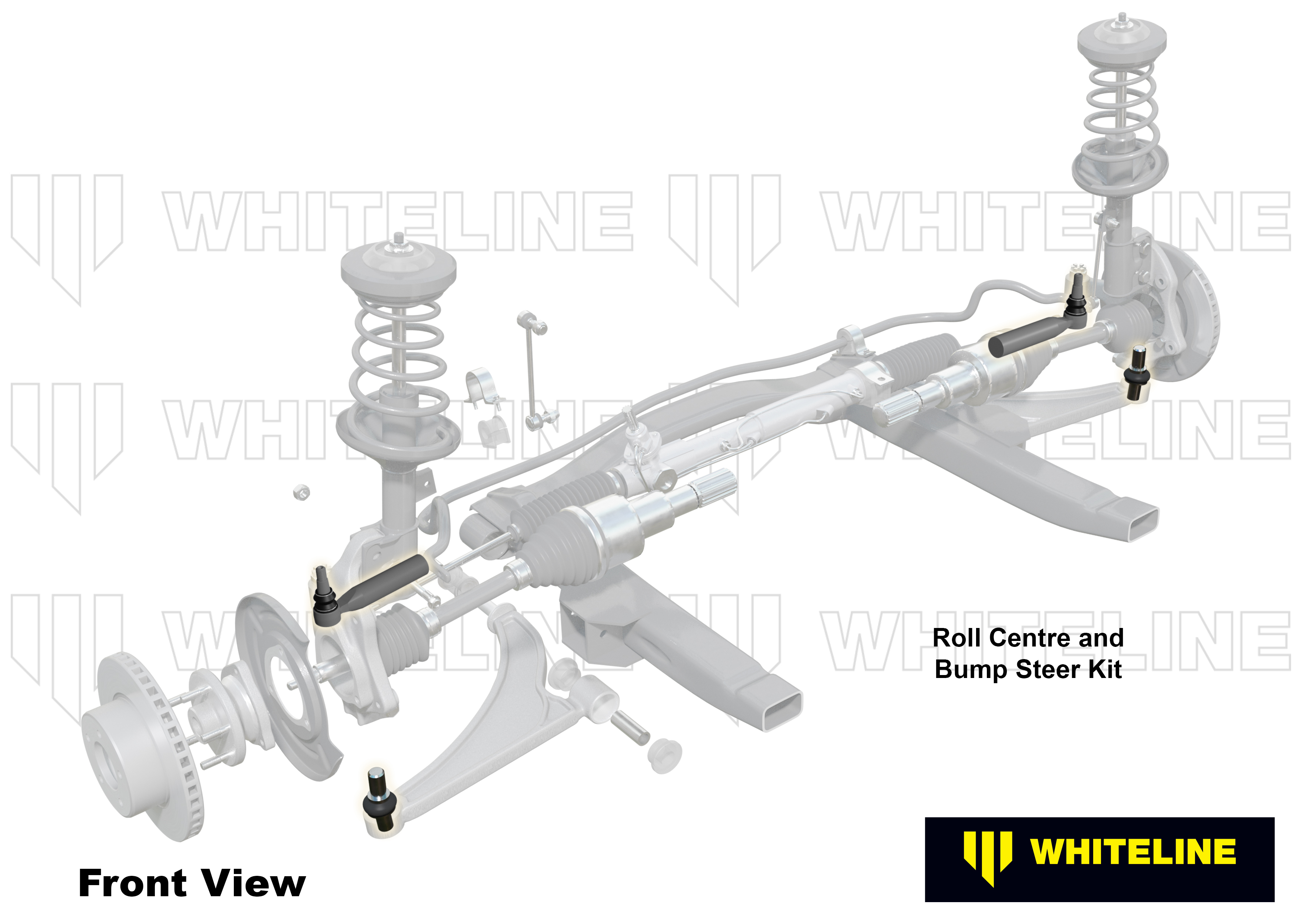 Whiteline KCA395 Front Roll Center & Bump Steer Correction Kit Compatible with 2003-2006 Lancer Evolution | Improved Handling | Steering Correction | Suspension Improvement