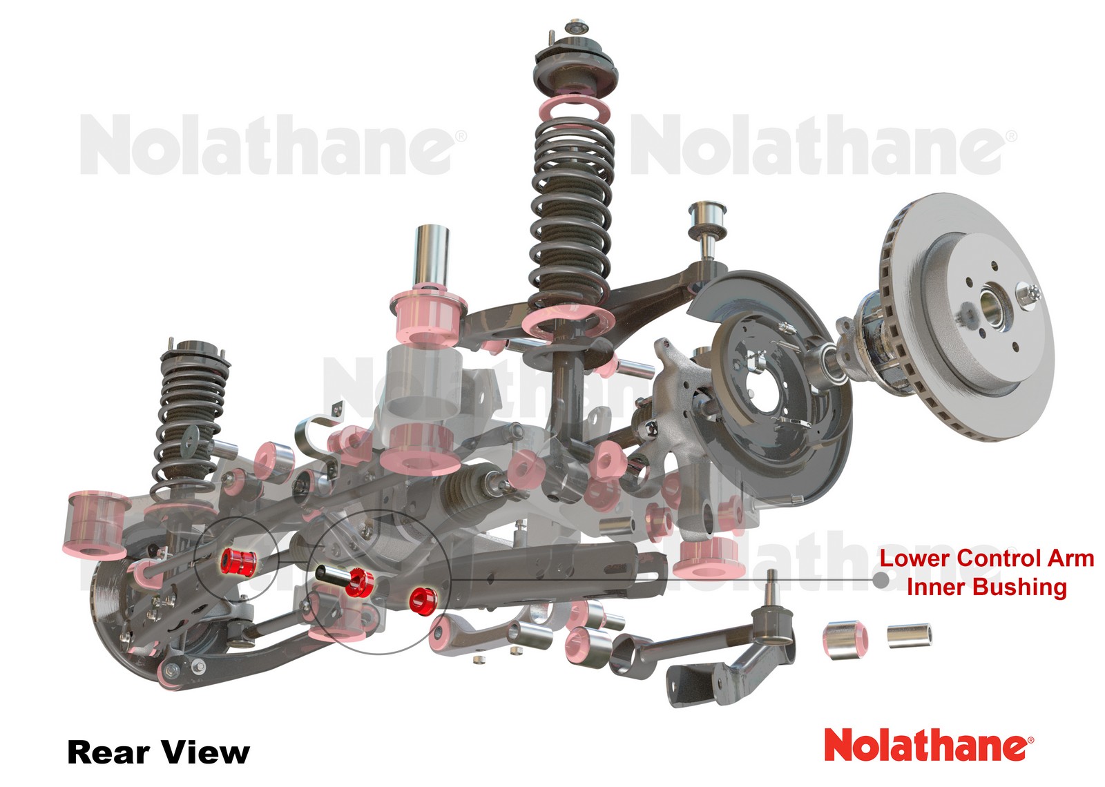 Rear Control Arm Lower Rear - Inner Bushing Kit to Suit Nissan 350Z, Skyline and Stagea