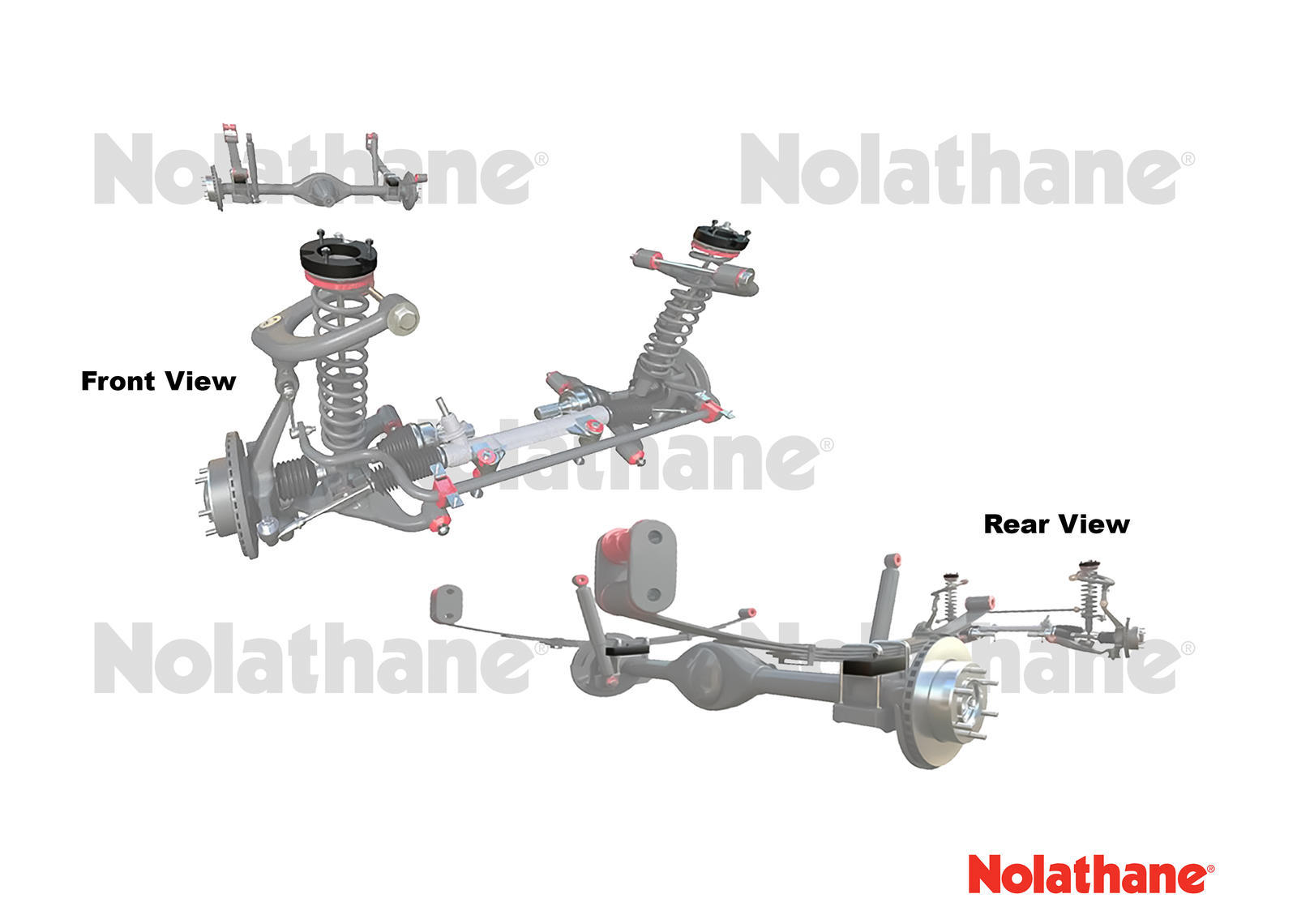 Front and Rear Lift Kit to Suit Toyota HiLux 2005-on and Foton Tunland P201 4wd