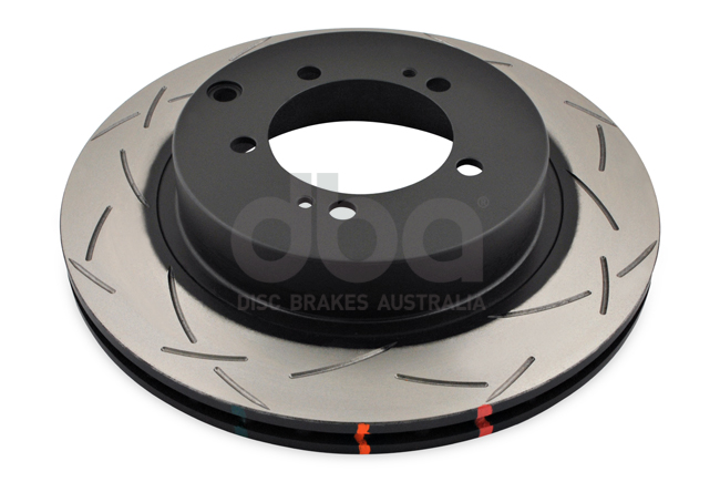 4000 Cross-Drilled, Dimpled Wave Disc KP Brake Disc to suit Mitsubishi EVO V-IX 1996-2008 R