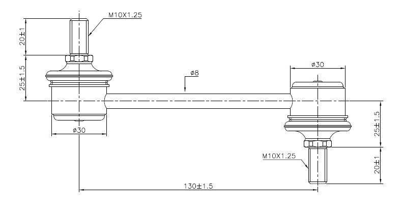 Rear Sway Bar Link to suit Fiat, Hyundai, Citroen & Peugeot