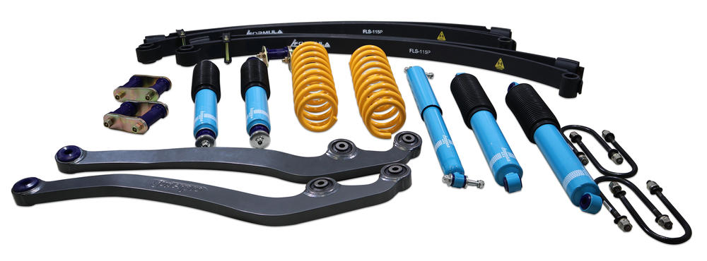 2 Inch 50mm Formula 4x4 Premium Big Bore Lift Kit to suit Toyota LandCruiser 78 & 79 Series from 07/2016-on (only suits models with curved Radius Arms)