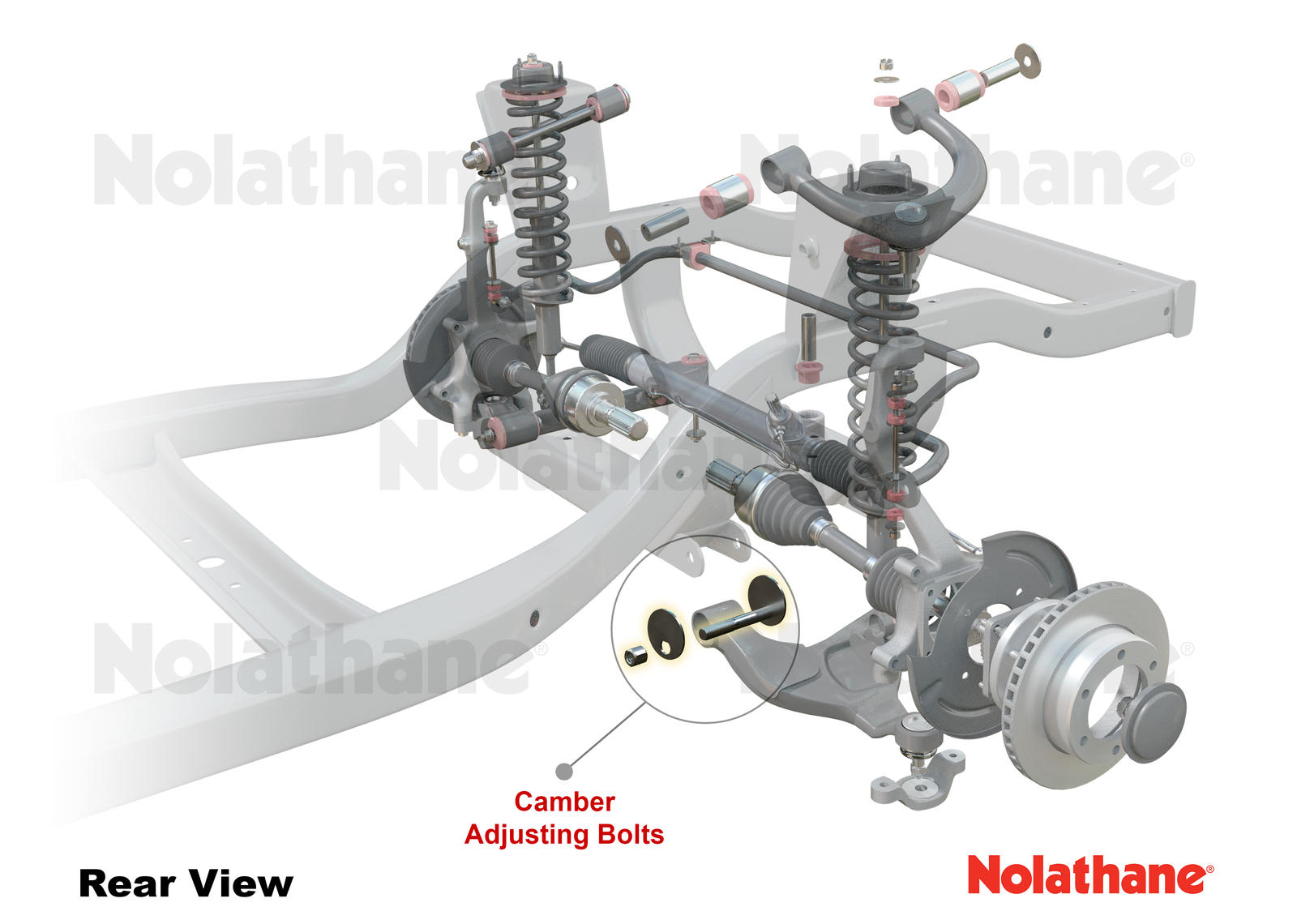 Front Lower Control Arm - Inner Camber Bolt Kit to Suit Toyota Prado 120 Series and 4Runner