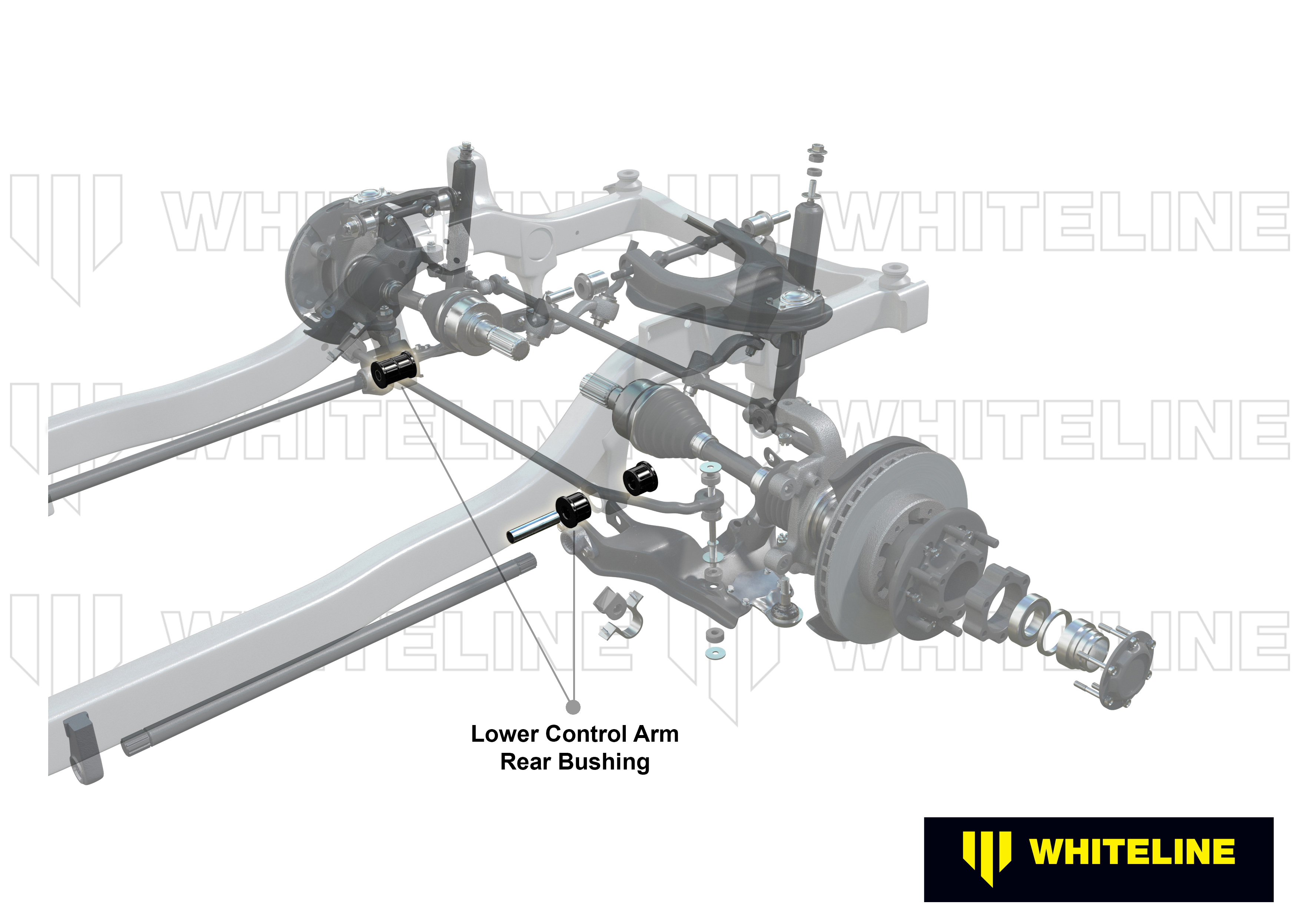 Front Lower Control Arm - Inner Rear Bushing Kit to Suit Mitsubishi L300, Pajero and Triton
