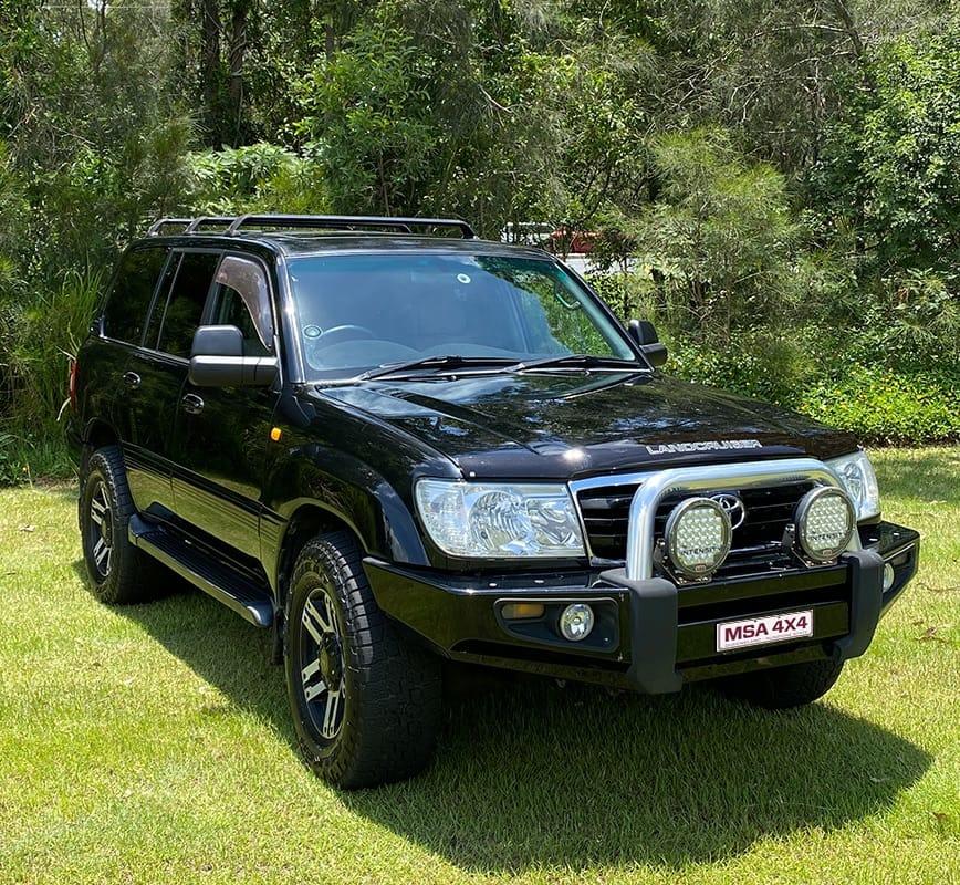 MSA Black Towing Mirror to suit Toyota LandCruiser 100 Series 1998-2007 - non power fold, Manual