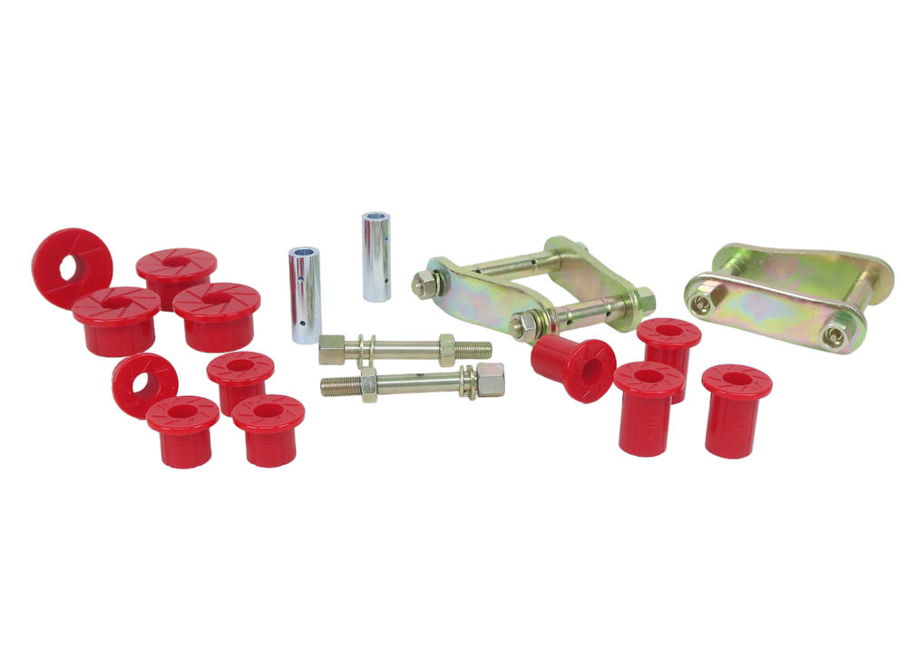 Rear Leaf Spring - Bushing and Greaseable Shackle/Pin Kit to Suit Ford Ranger PX, PY and Mazda BT-50 UP, UR 4wd