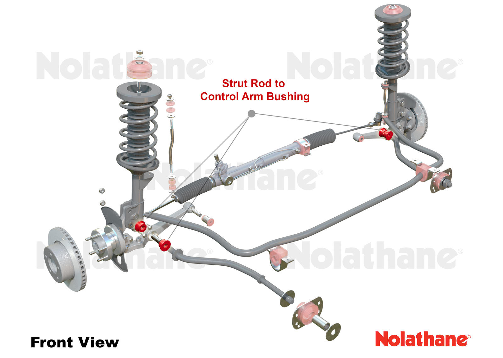 Front Strut Rod - To Control Arm Bushing Kit to Suit Holden Commodore VB-VZ and HSV