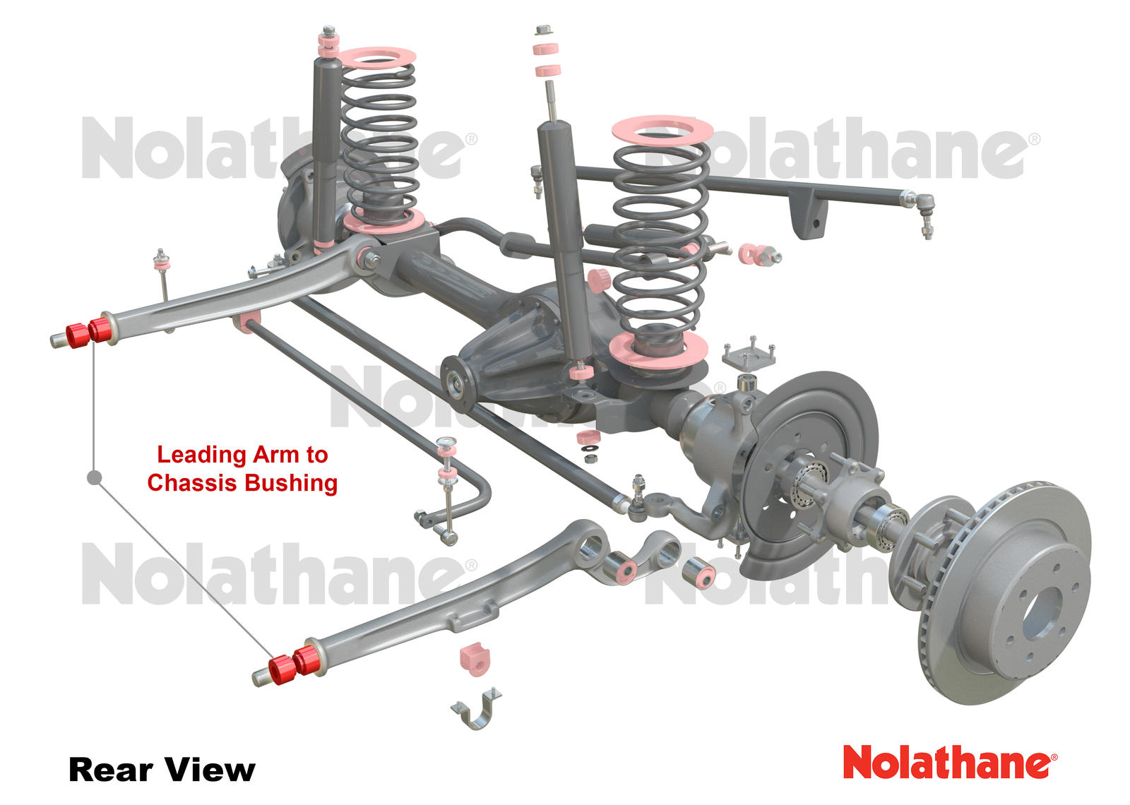 Front Leading Arm - To Chassis Bushing Kit to Suit Ford F100 2wd/4wd