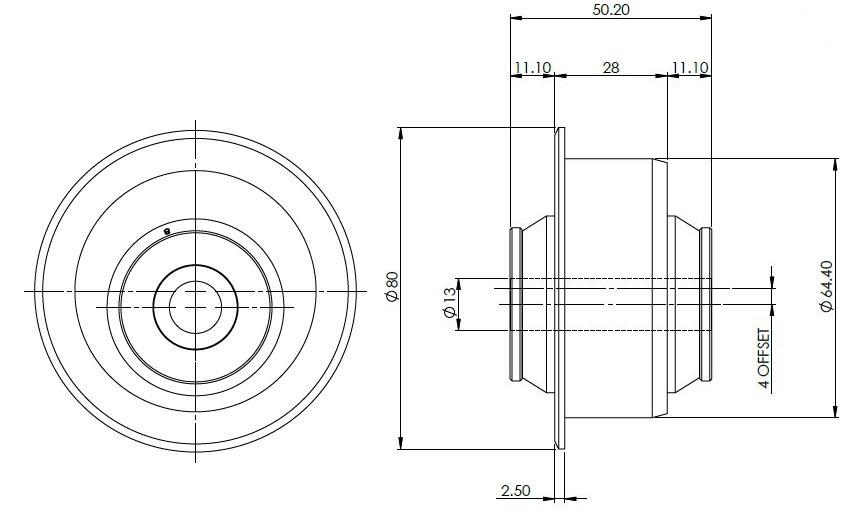 Front Control Arm Lower-Rear Double Offset Bush Kit to suit VAG MQB Platform Vehicles with Alloy Subframe