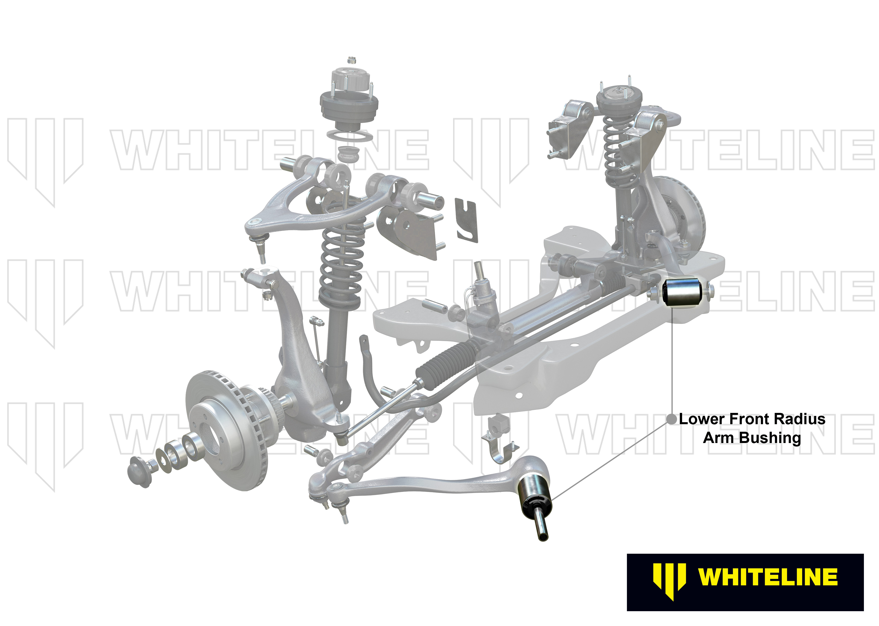 Front Radius Arm Lower - Bushing Kit Double Offset Caster Kit to Suit Audi A4-A8, S4-S8 Fwd/Awd