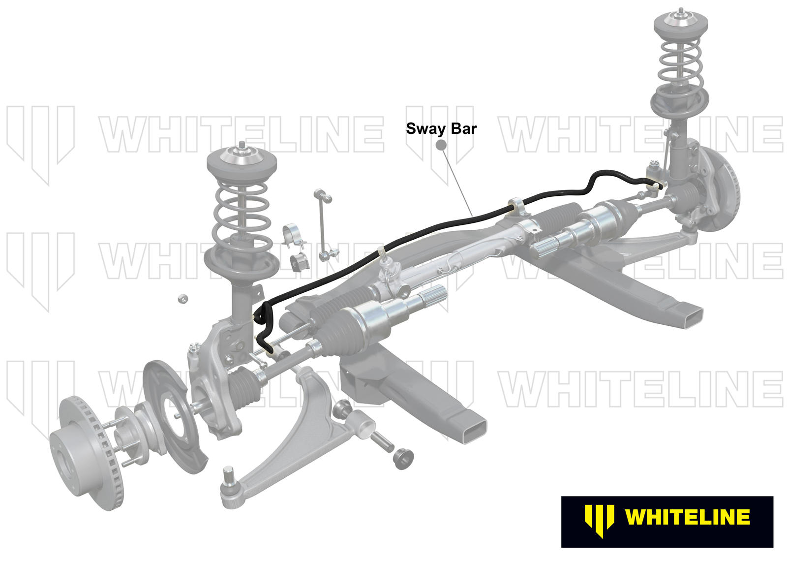 Front Sway Bar - 24mm 2 Point Adjustable to Suit Audi, Seat, Skoda and Volkswagen PQ35 Awd