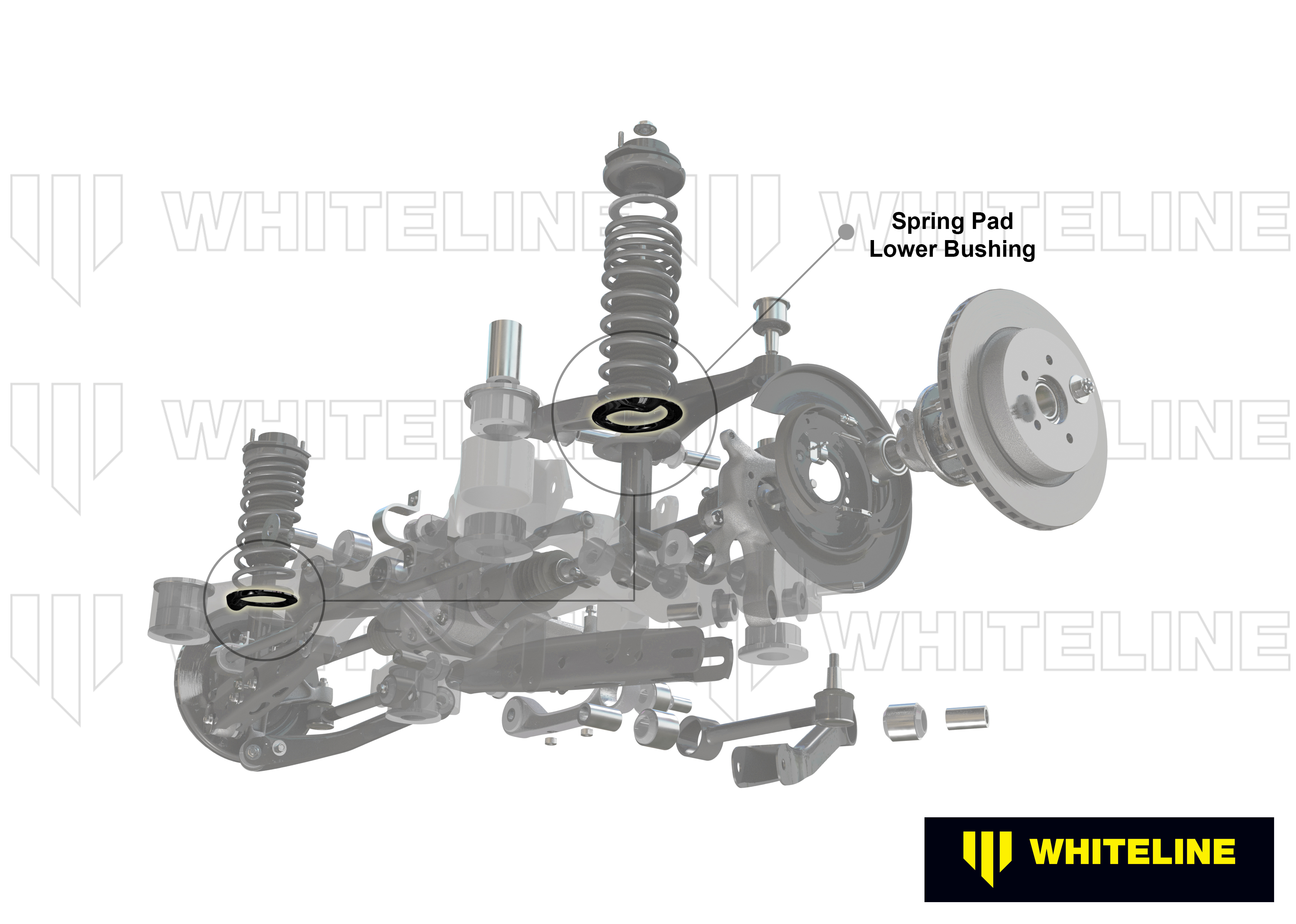 Rear Lower Coil Spring Pad +14mm Ride Height to Suit BMW 3 Series, M3, Z4 E36, E46, Holden Commodore VN-VZ and HSV