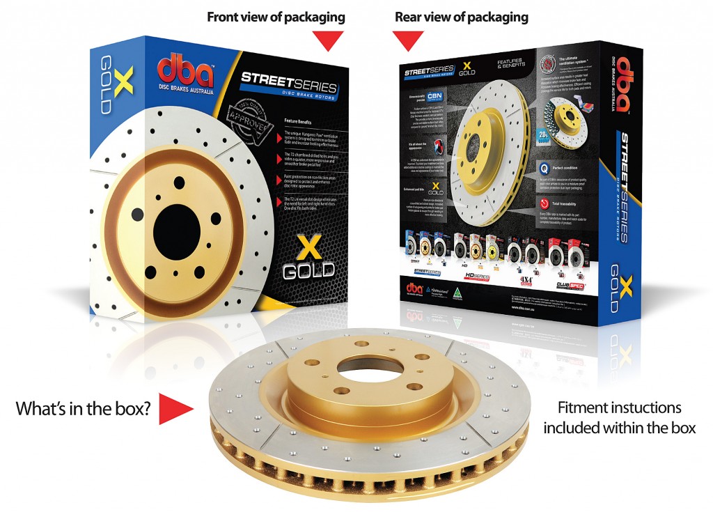 Street Gold Cross-Drilled, Slotted Brake Disc to suit Toyota Starlet 1996-on F