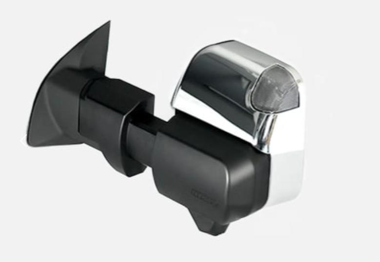 MSA Chrome Towing Mirror to suit Ford Ranger PY & Ford Everest UB - Electric, Heated, Indicators, Blind Spot Monitoring, Temp Sensor, Power Fold
