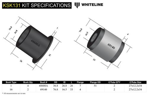 Go to Front Lower Control Arm - Arm Service Kit to Suit Whiteline Control Arm KTA252