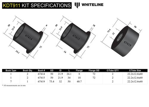 Go to Rear Differential Mount - Bushing Kit to Suit Nissan 350Z, 370Z and Skyline
