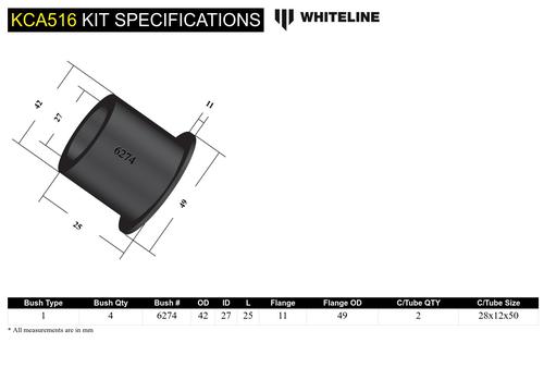 Go to Rear Control Arm - Inner Bushing Double Offset Camber Kit to Suit Honda Accord Euro CL