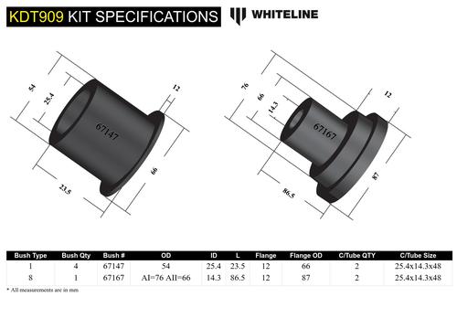 Go to Rear Differential Mount - Front Bushing Kit to Suit Mitsubishi Lancer CJ, CY Ralliart Awd