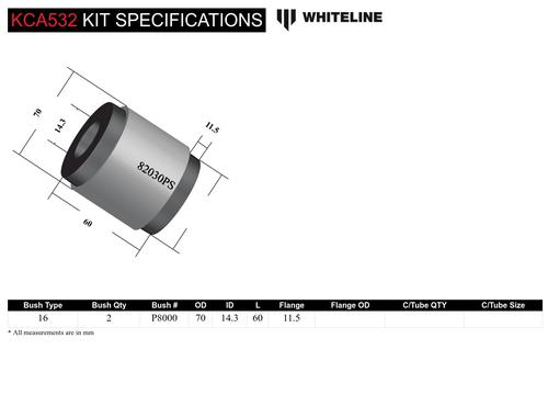 Go to Front Lower Radius Compliance Arm Bushing Double Offset Caster Kit to Suit Tesla Model 3 and Model Y