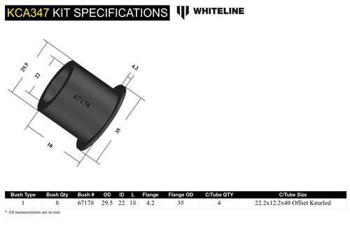 Go to Rear Toe Control Arm - Bushing Kit Double Offset to Suit Nissan 180SX, 200SX. 300ZX and Skyline