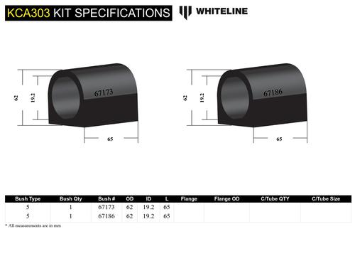 Go to Front Lower Control Arm - Inner Rear Bushing Double Offset Kit to Suit Nissan Bluebird, Maxima and Pulsar