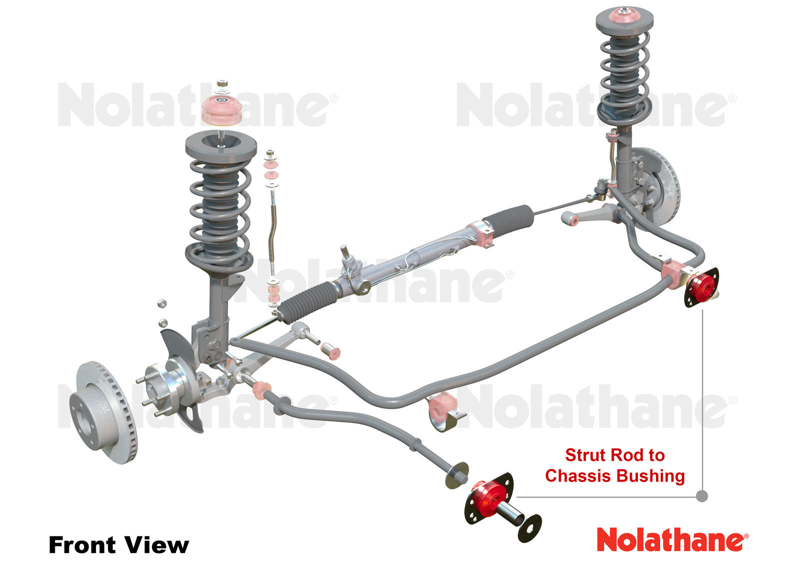 Front Strut Rod - To Chassis Bushing Kit to Suit Holden Commodore VT-VZ and HSV