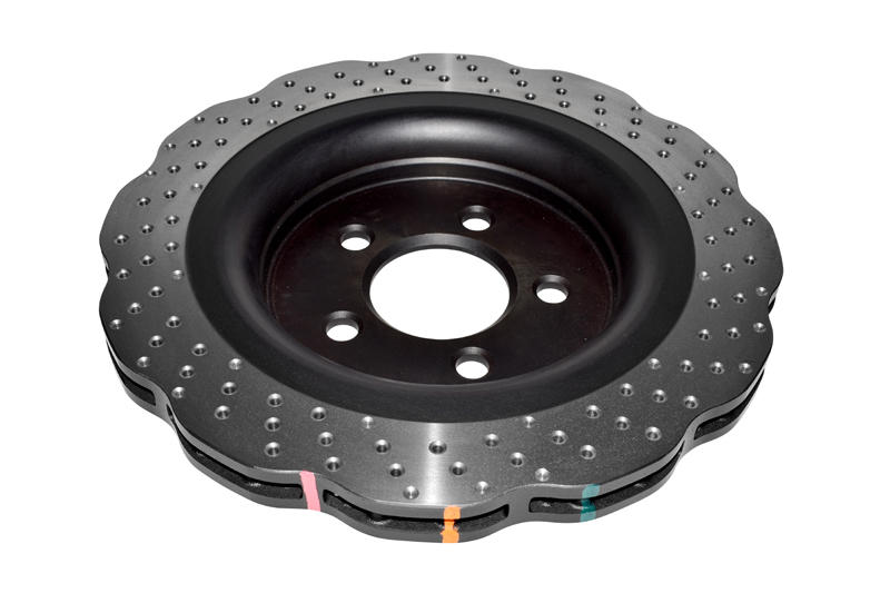 4000 Cross-Drilled, Dimpled Wave Disc KP Brake Disc to suit Ford Mustang 2015-on R